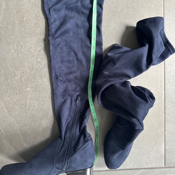 Blue Soft Suede Like Boots - Picture 5 of 8